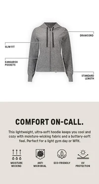 Cloud Jersey Full Zip Hoodie