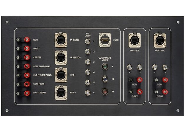 Custom metal panel with connectors 10