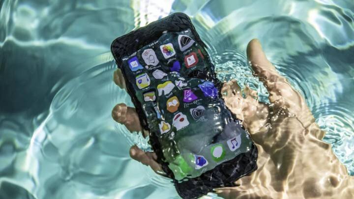 iPhone sous l'eau