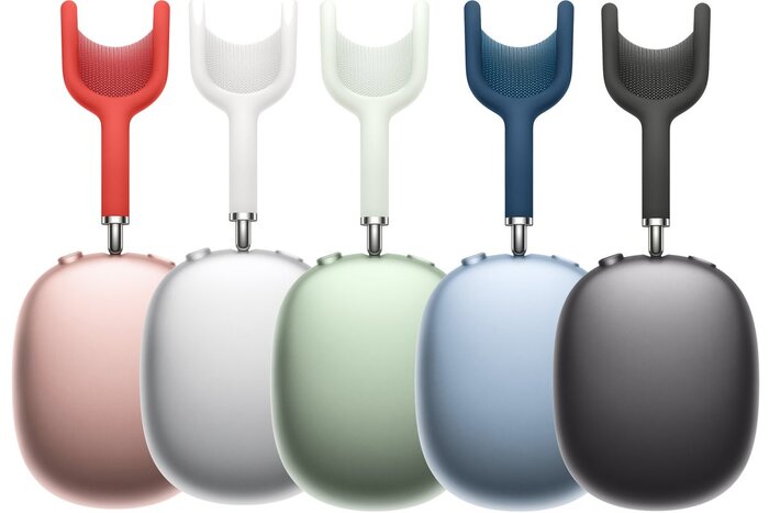 5 AirPods Max de couleurs différents