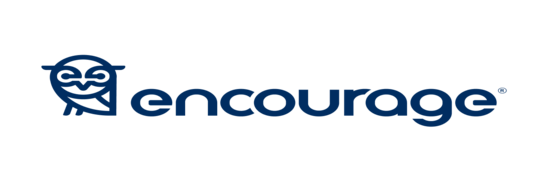 Encourage Logo in Navy