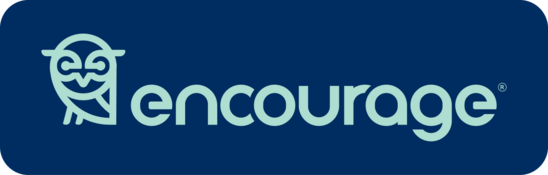 Encourage Logo in Navy