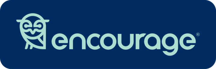Encourage Logo in Navy