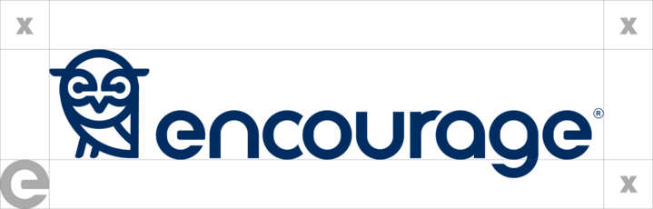 Encourage Logo in Navy