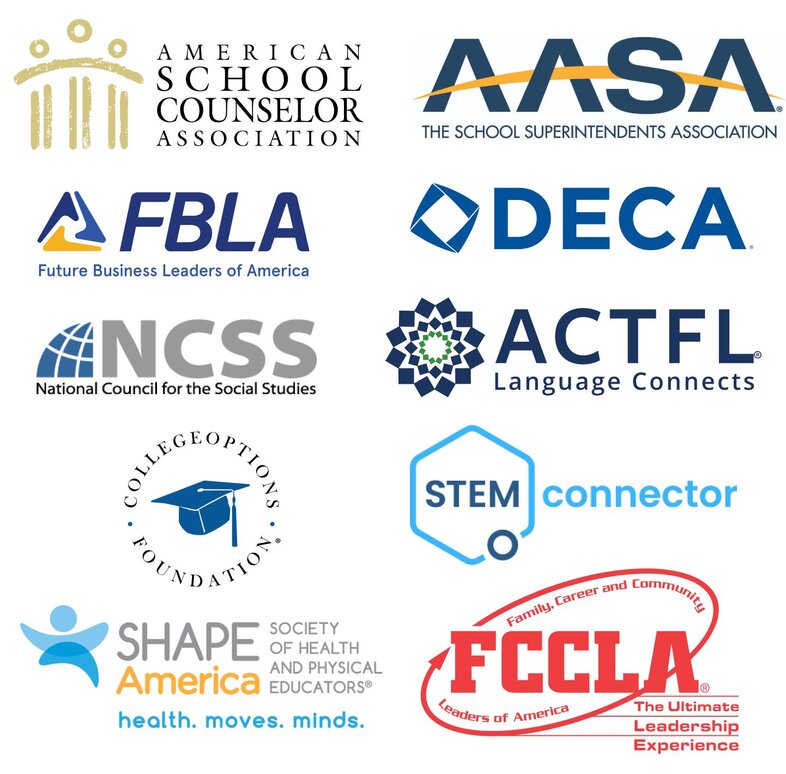 Encourage Logo in Navy