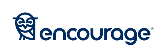 Encourage Logo in Navy