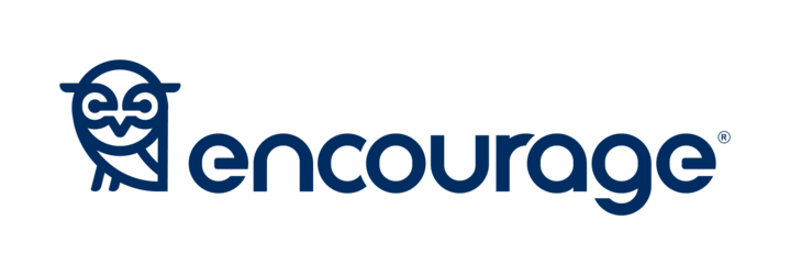 Encourage Logo in Navy