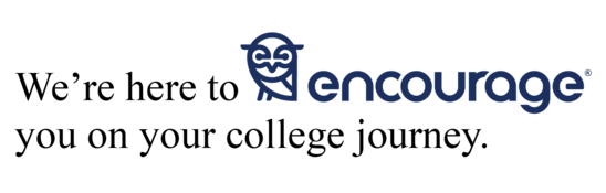 Encourage Logo in Navy