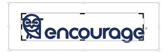 Encourage Logo in Navy