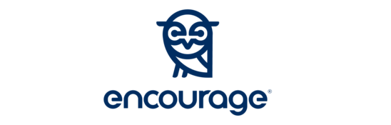 Encourage Logo in Navy