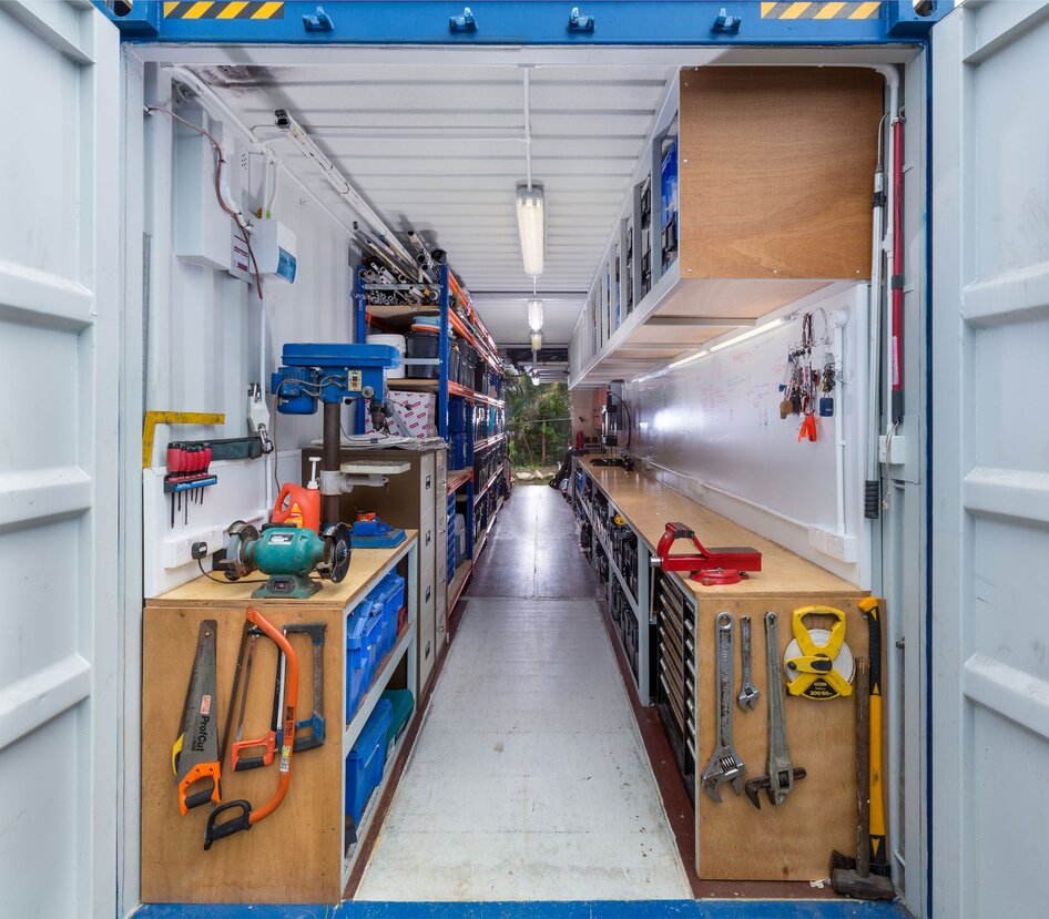 Shipping container workshop