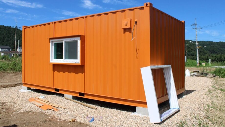 An environmental holiday home made from recycled shipping containers. Chiclana de la Frontera, Spain.
