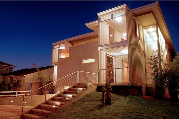 An environmental holiday home made from recycled shipping containers. Chiclana de la Frontera, Spain.