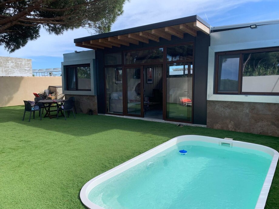 An environmental holiday home made from recycled shipping containers. Chiclana de la Frontera, Spain.