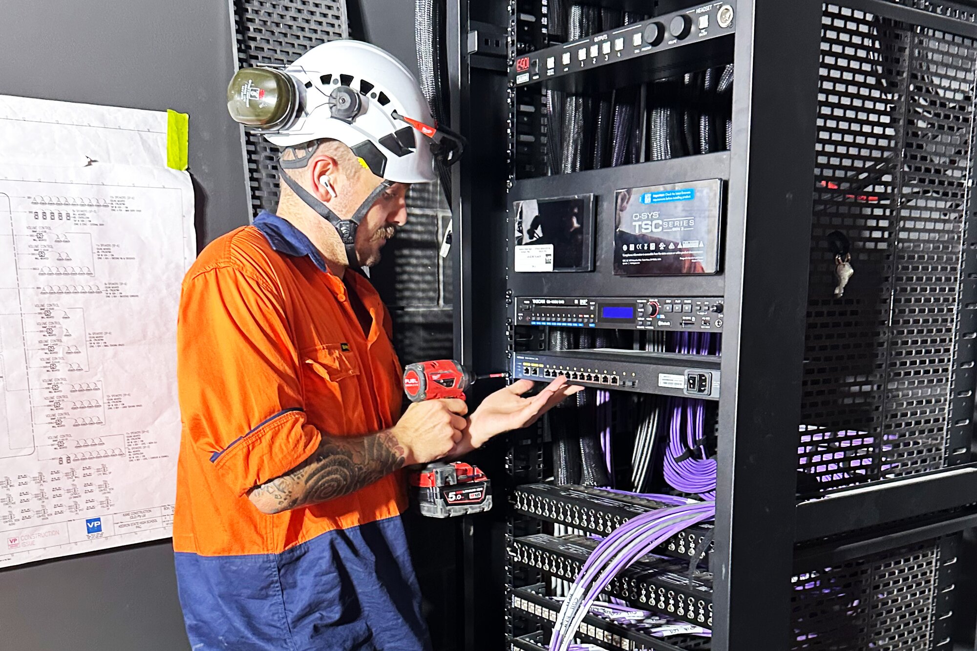 Videopro AV Technician works on-site