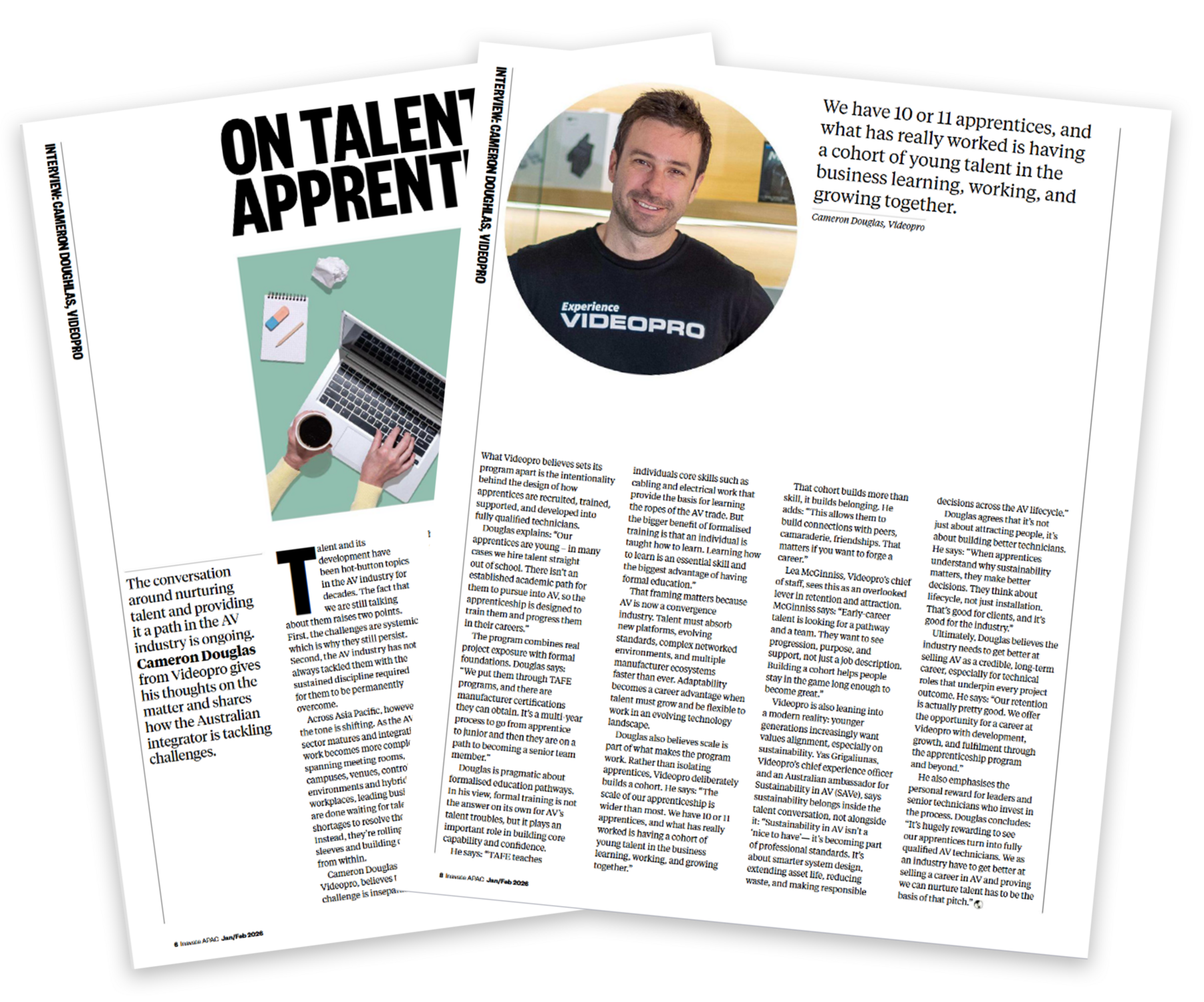 Videopro featured in Inavate APAC Jan/Feb 2026 Edition