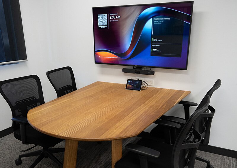 AV room readiness checks by an on-site concierge