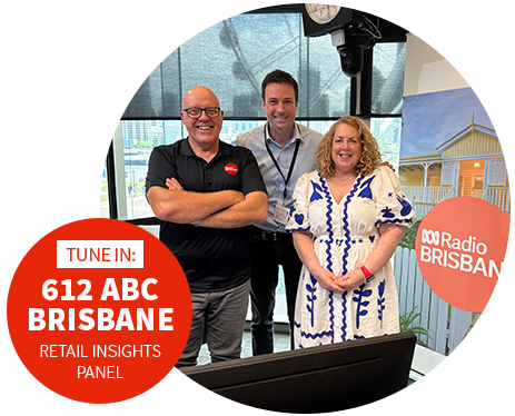 Cameron Douglas with Steve Austin and Christine Moody at ABC Brisbane Radio