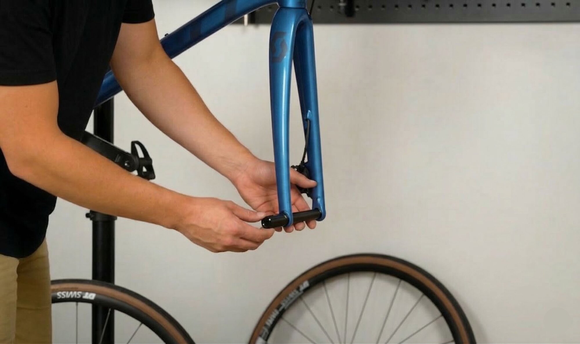 Attach front axle holder