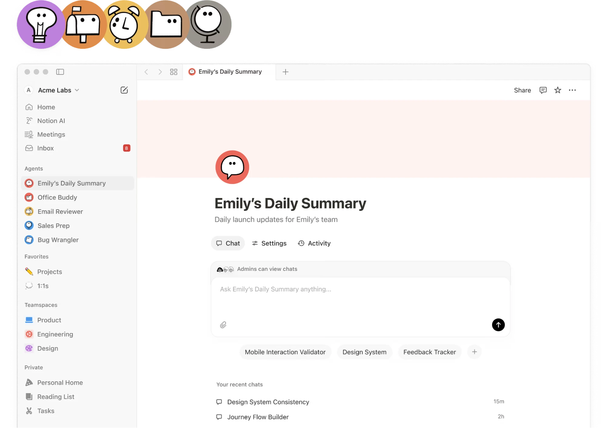 Notion AI embedded editor interface showing inline AI assistance options including improve writing, summarize, and translate features