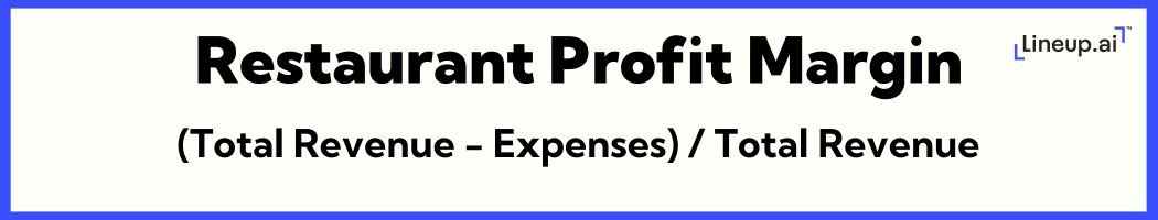 Restaurant profit margin formula