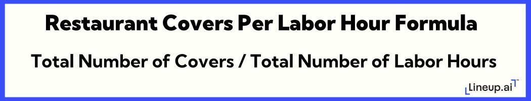 Calculate restaurant productivity: covers per labor hour
