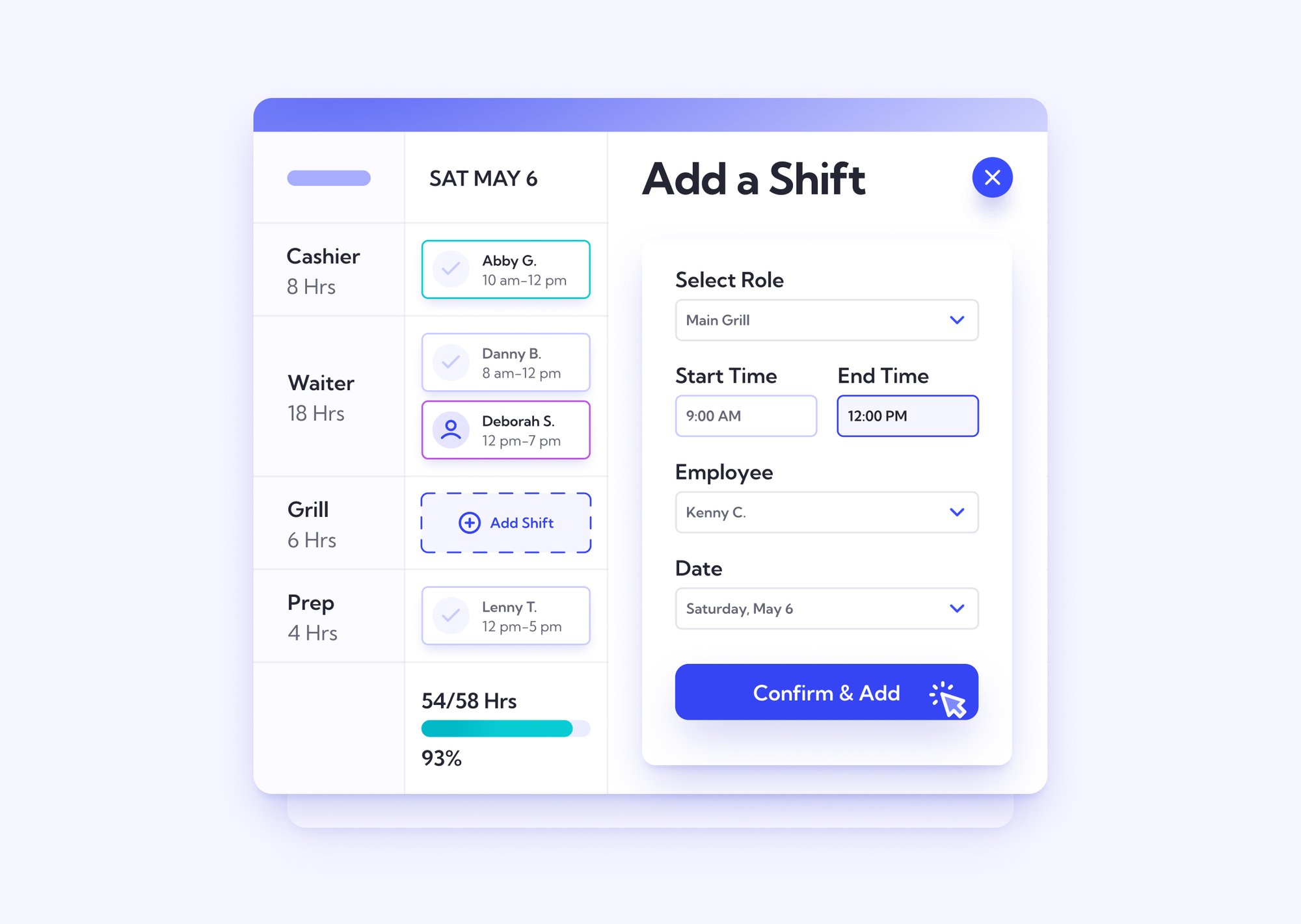 Lineup.ai scheduling software for restaurants