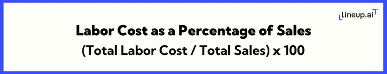 calculate restaurant labor cost as a percentage of sales