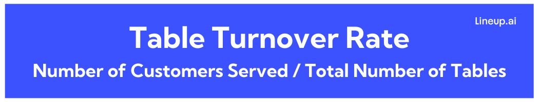 table turnover rate in a restaurant formula