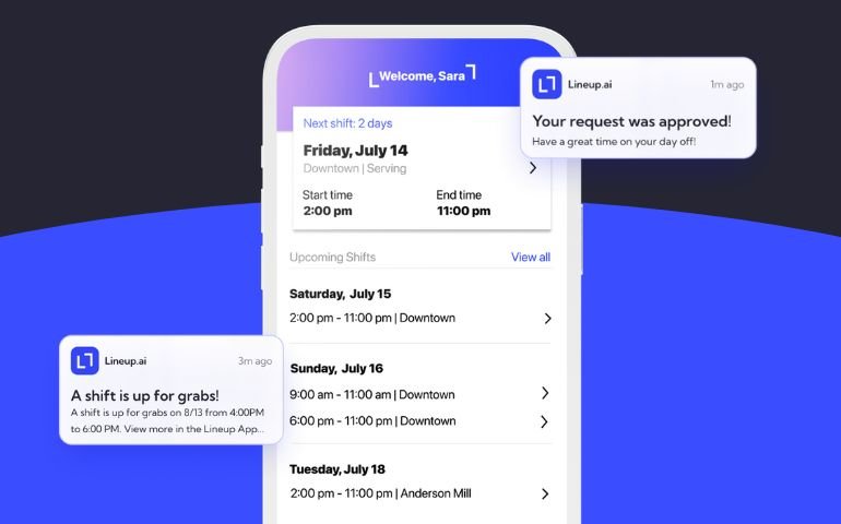 Lineup.ai restaurant scheduling app