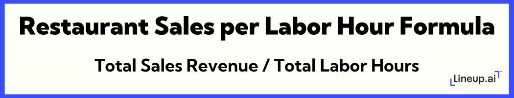 restaurant sales per labor hour formula