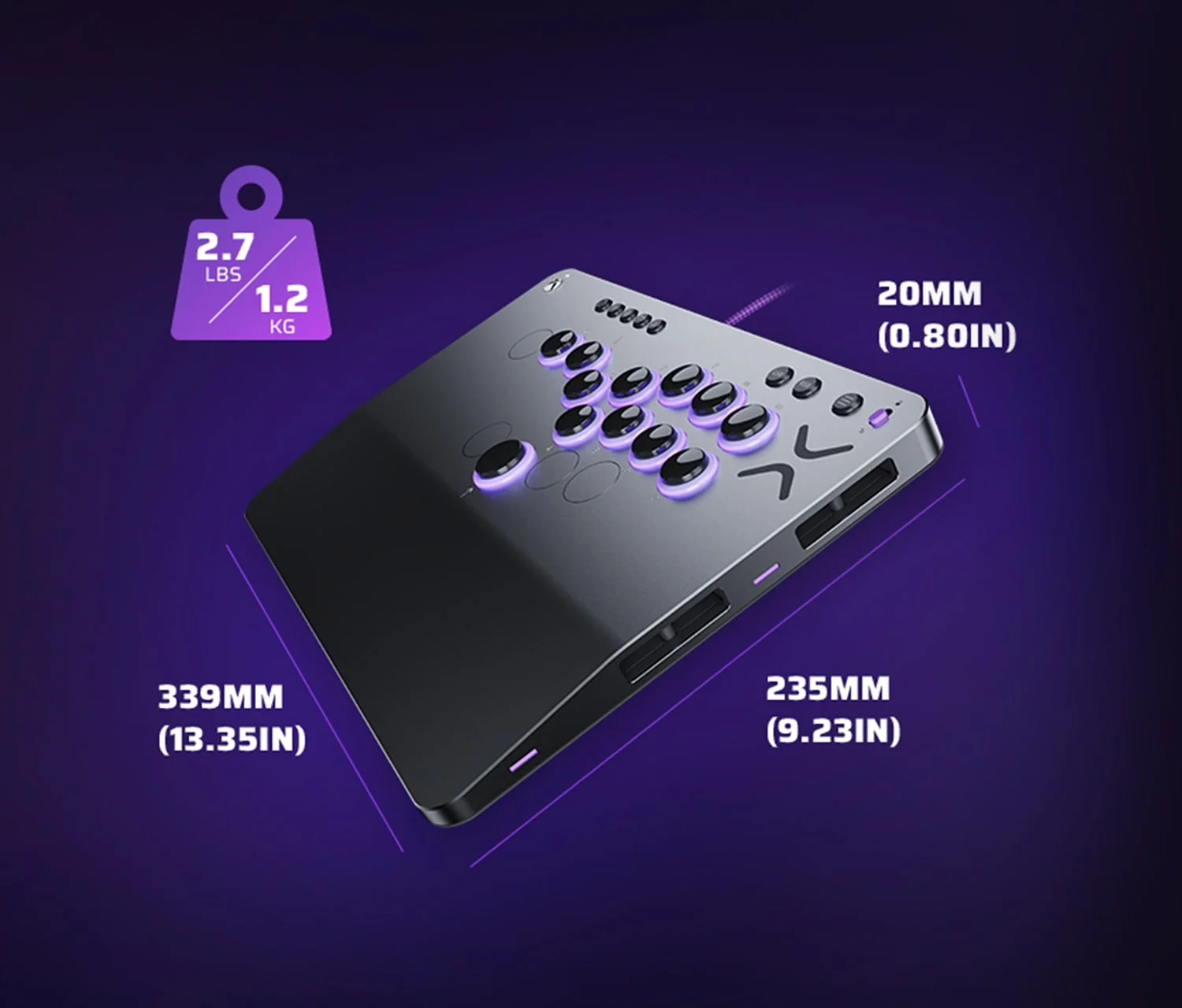 Slim fight stick design slipping into a backpack.
