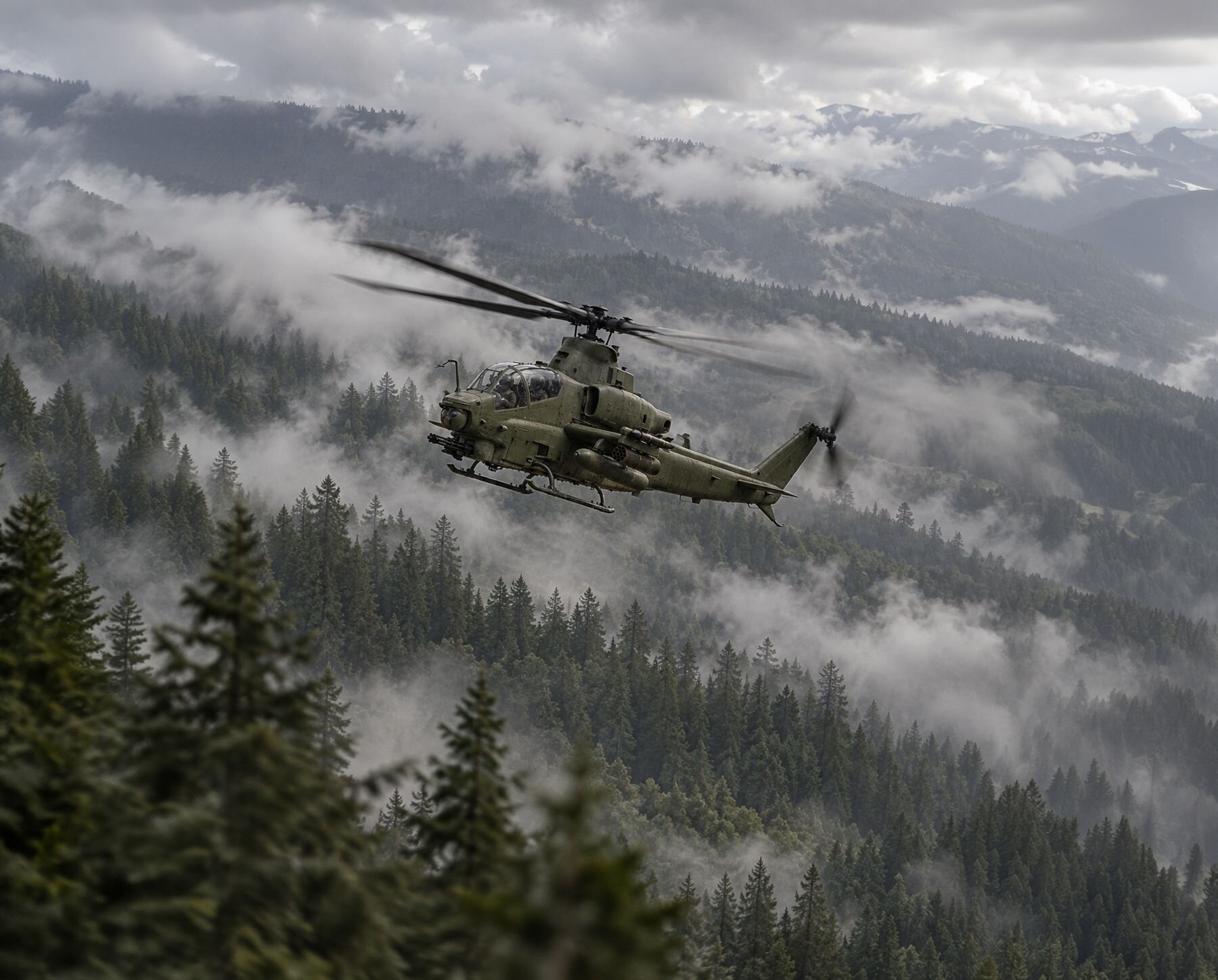 Helicopter in sky
