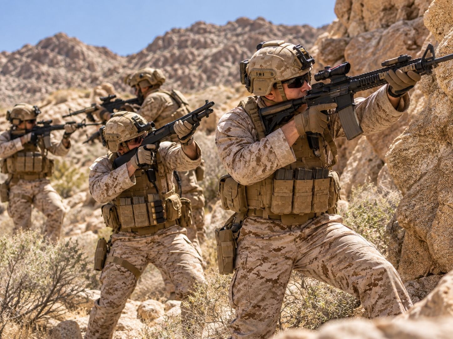 Soldiers in battle