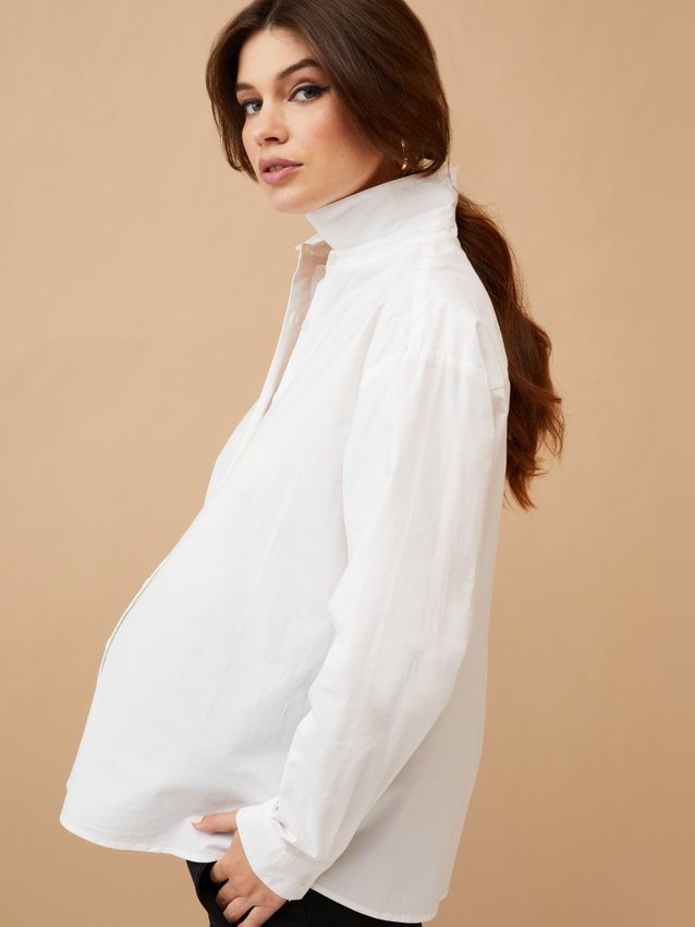 Button Front Maternity Shirt