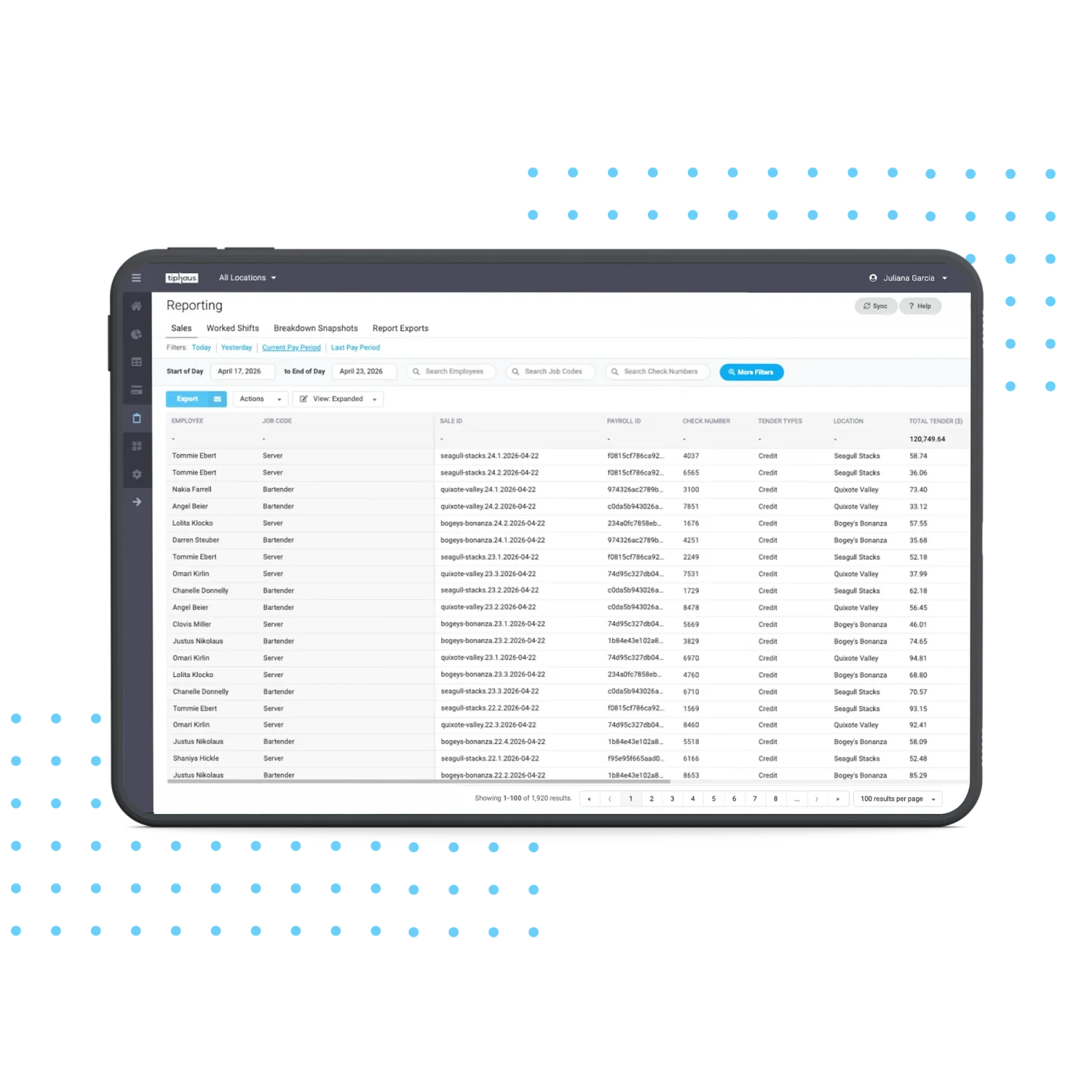 Video Walkthrough of the one-click export in TipHaus's Client Dashboard