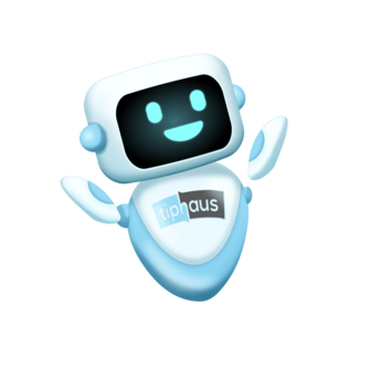 The tiphaus robot in a happy state