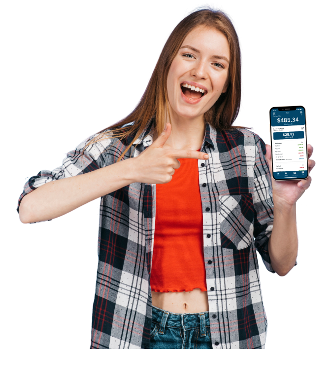 Happy employee with TipHaus app