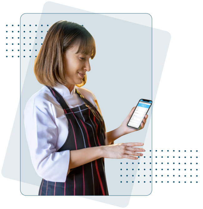 Happy TipHaus Employee Using the TipHaus Employee App