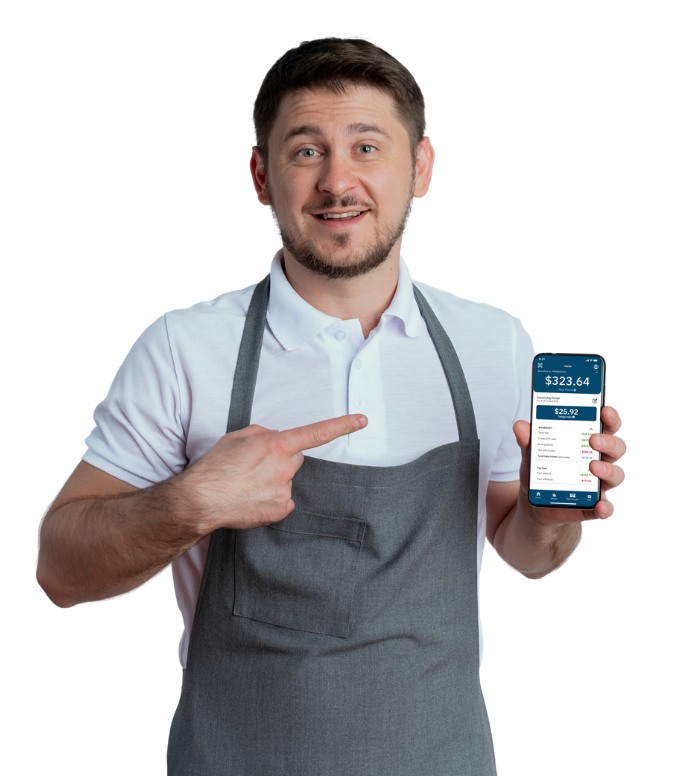 Happy Employee with the employee app 