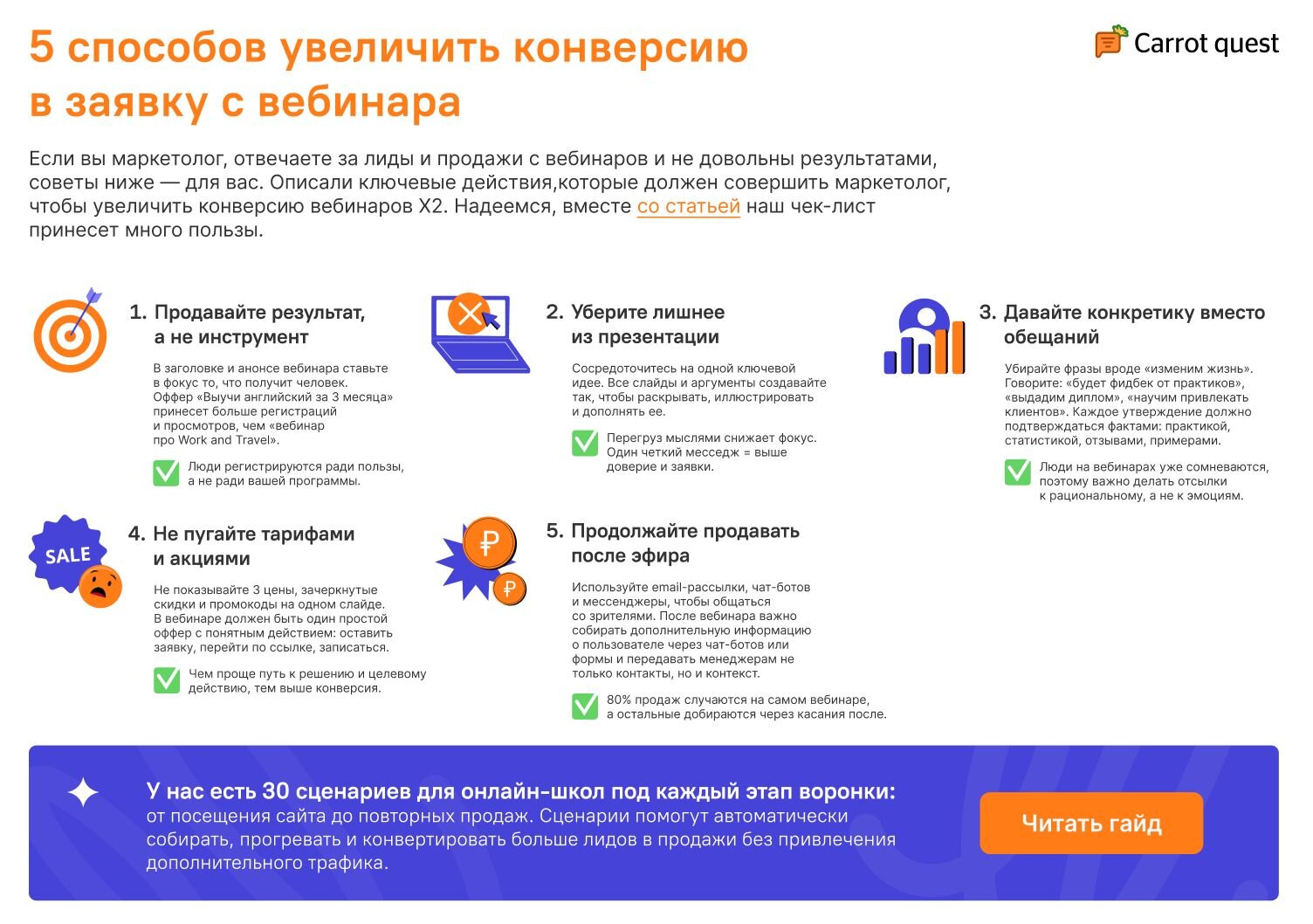 5 способов увеличить конверсию в заявку с вебинара
