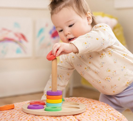 Child playing with a Lovevery toy