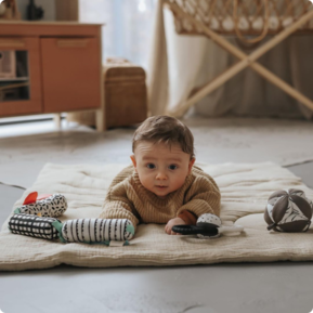 Tummy time toys by Lovevery