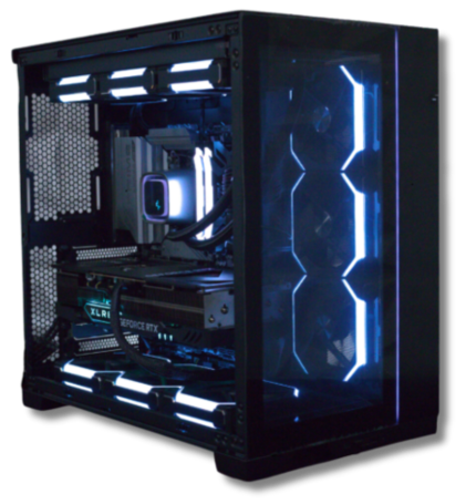 Great North gaming computer by quoted tech in it an alternate style called blackout