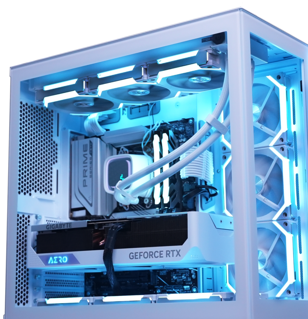 Quoted Tech Great North Gaming PC, Expansive design, advanced cooling, and high-performance components for an exceptional gaming experience.