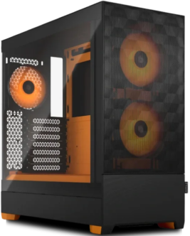 Frontier gaming computer case in orange