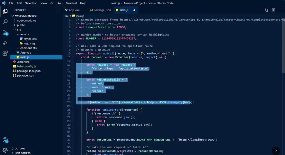 Code snippet showing a sleek, efficient solution for programming tasks.