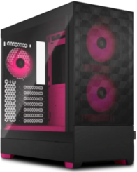 Frontier gaming computer case in magenta