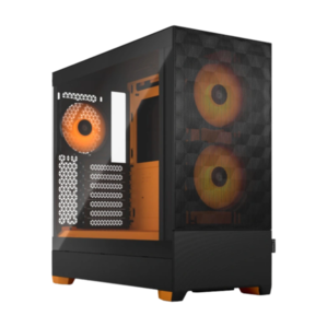 Frontier gaming computer case in orange