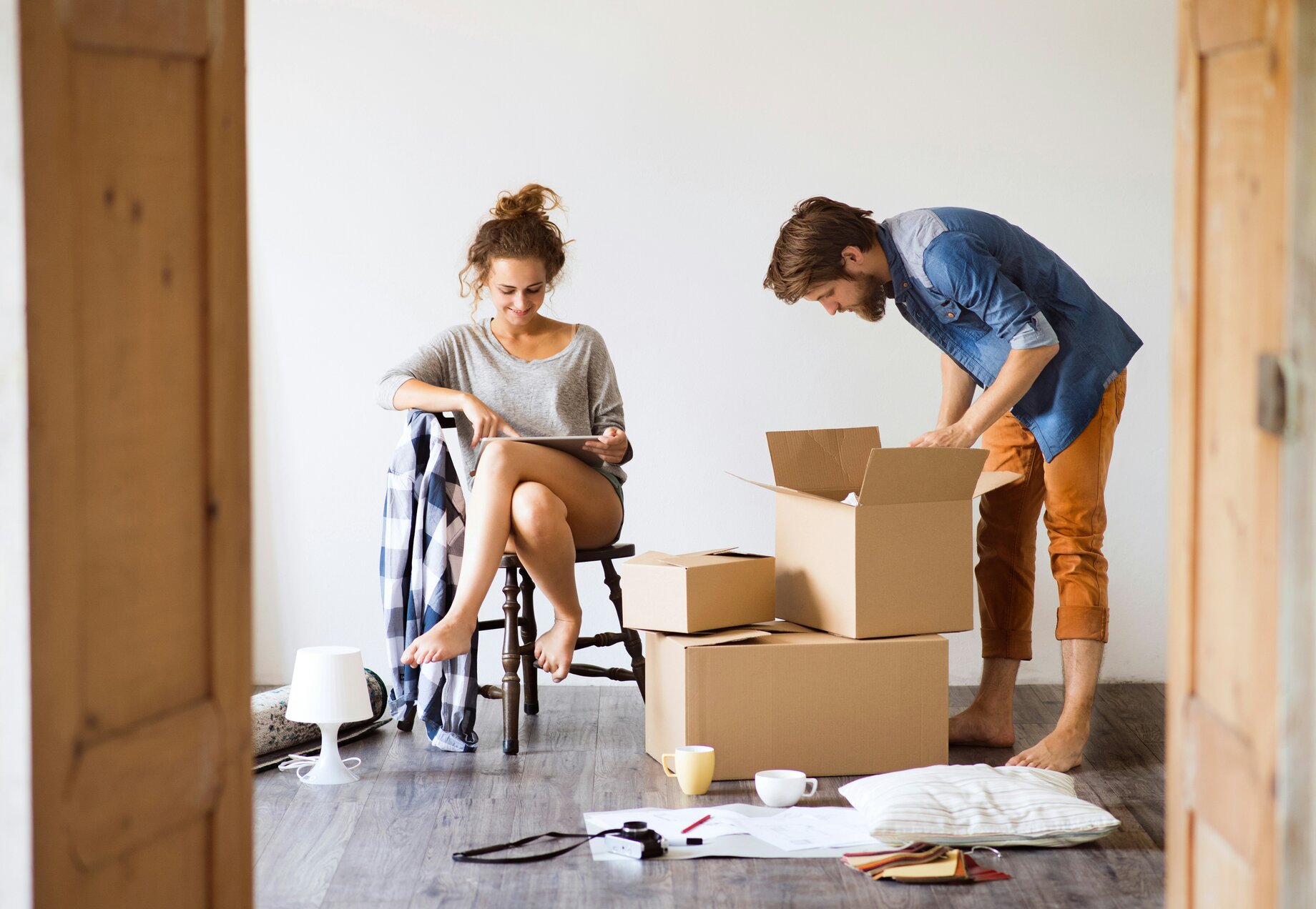 girl decluttering with stuf storage